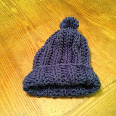 Chunky crocheted extreme slouchy pom pom hats. Can also be worn with the brim lo  eb-45762242
